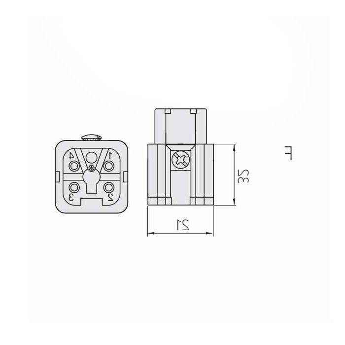 Female core, shrapnel crimp, fit H3A shell, HAS-004-F, 09200042733